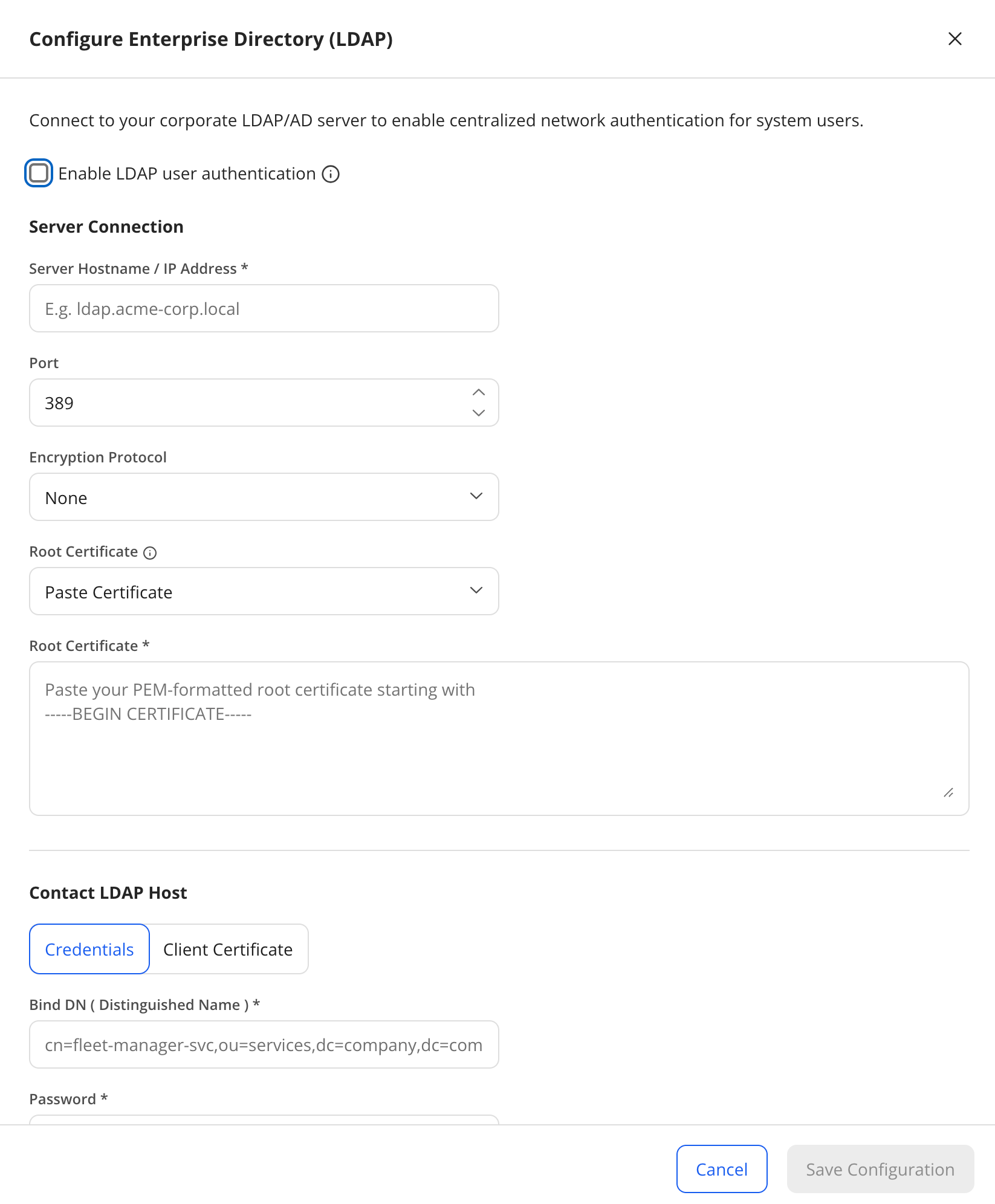 configure LDAP