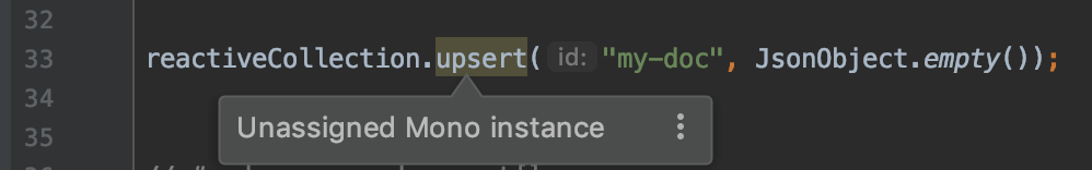 IntelliJ Unassigned Warning