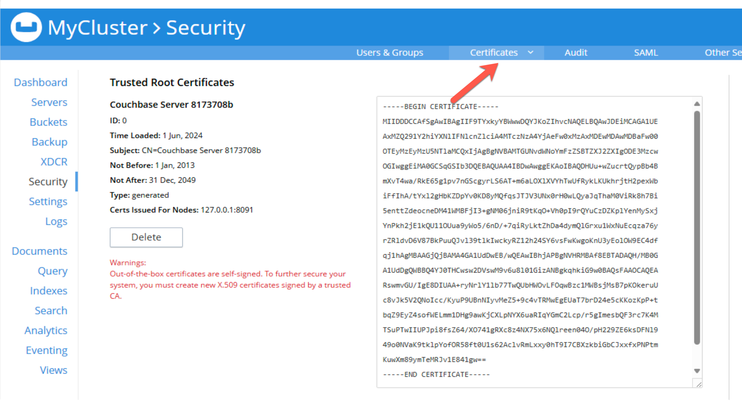 access root certificate