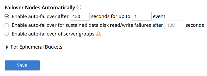 settings autofailover