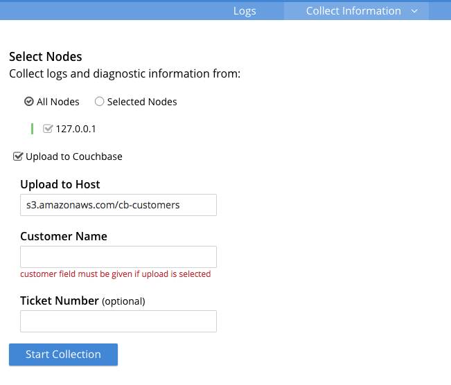 ui log collect info