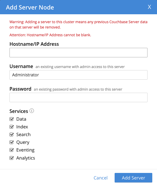 addServerNode