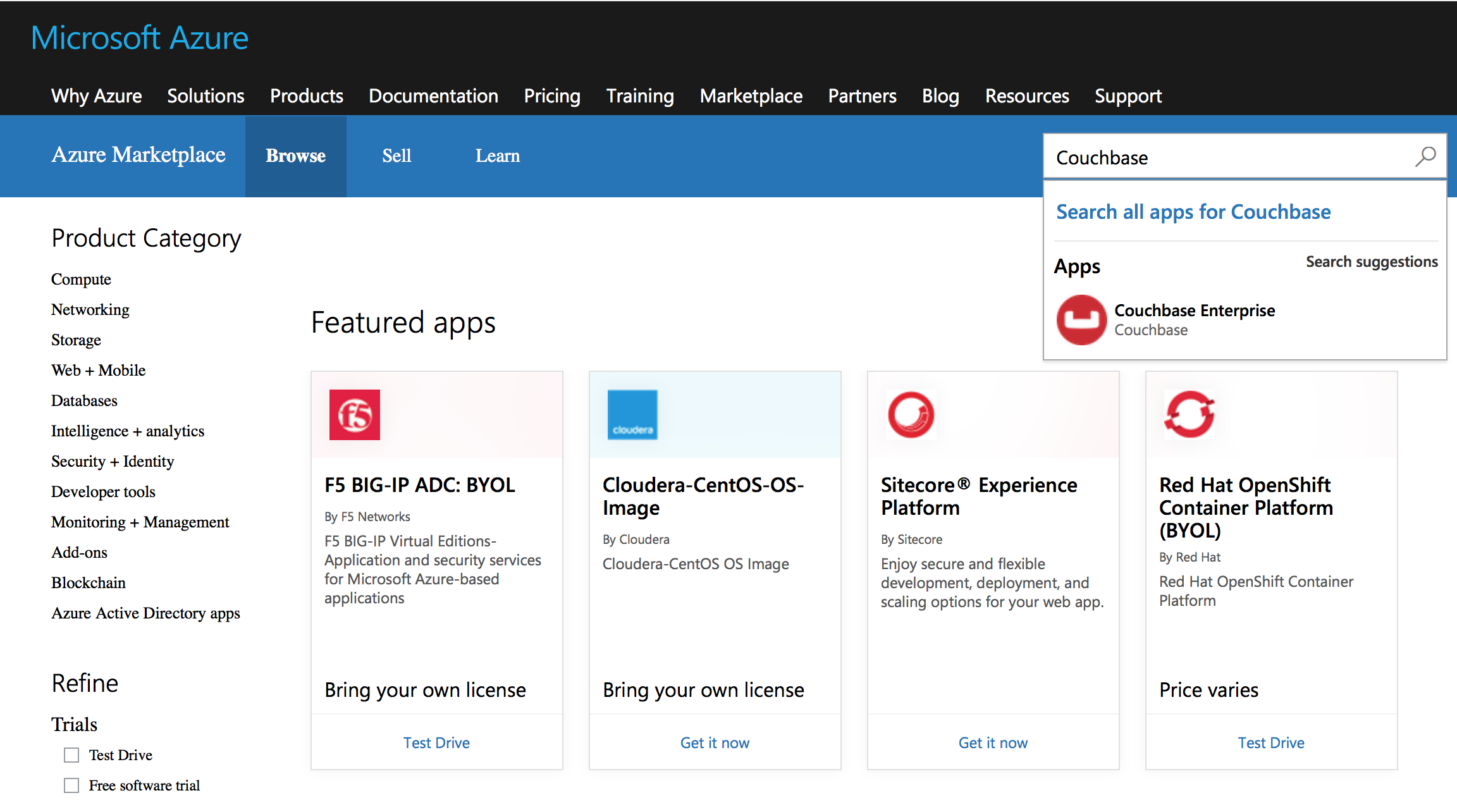 Deploying Couchbase from Azure Marketplace Couchbase Docs