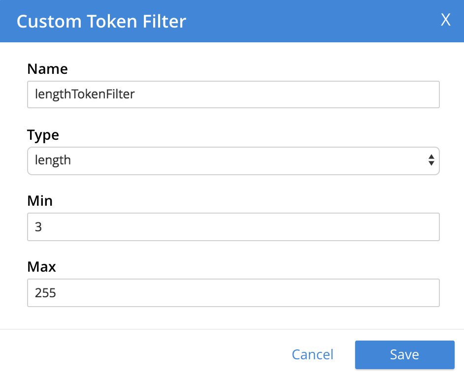 fts custom filters token filter dialog complete