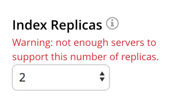 fts index replicas error message