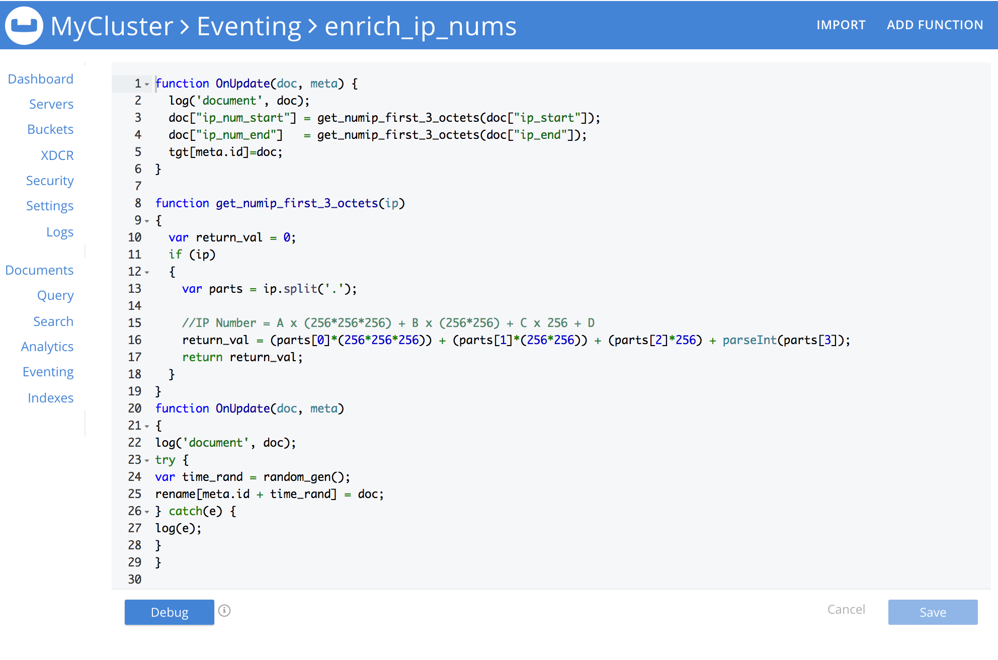 Debugging and Diagnosability | Couchbase Docs