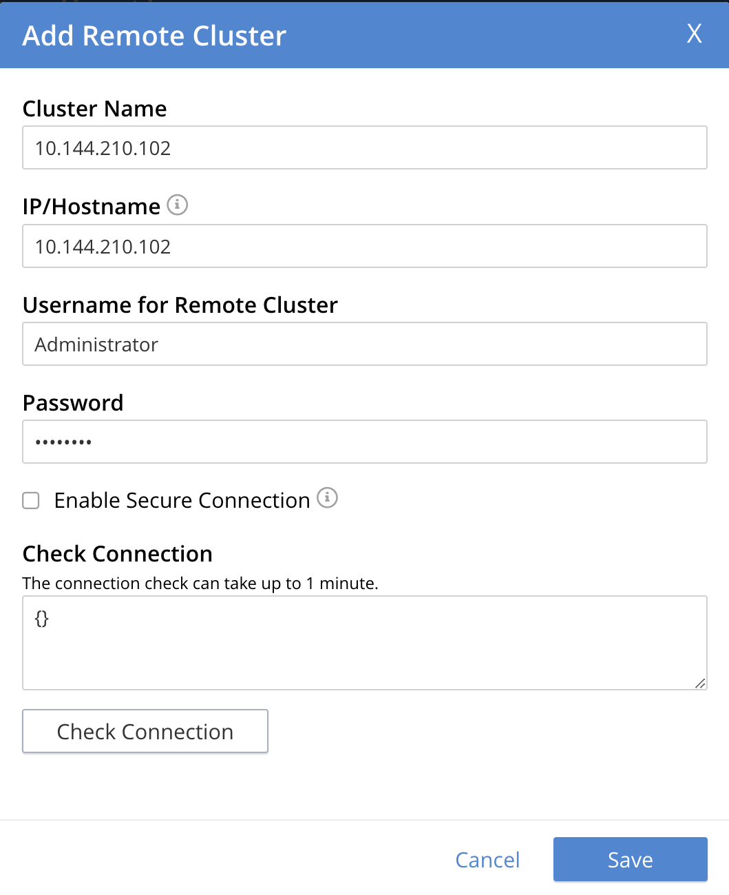 xdcr add remote cluster dialog complete