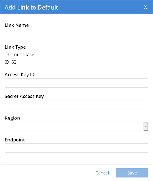 The Add Link dialog with external link options displayed