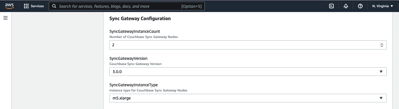 aws marketplace Sync Gateway Configuration during Stack Creation