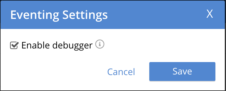debugger 02 eventing settings