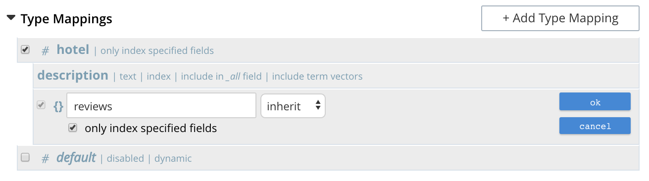 fts type mappings child mapping dialog complete