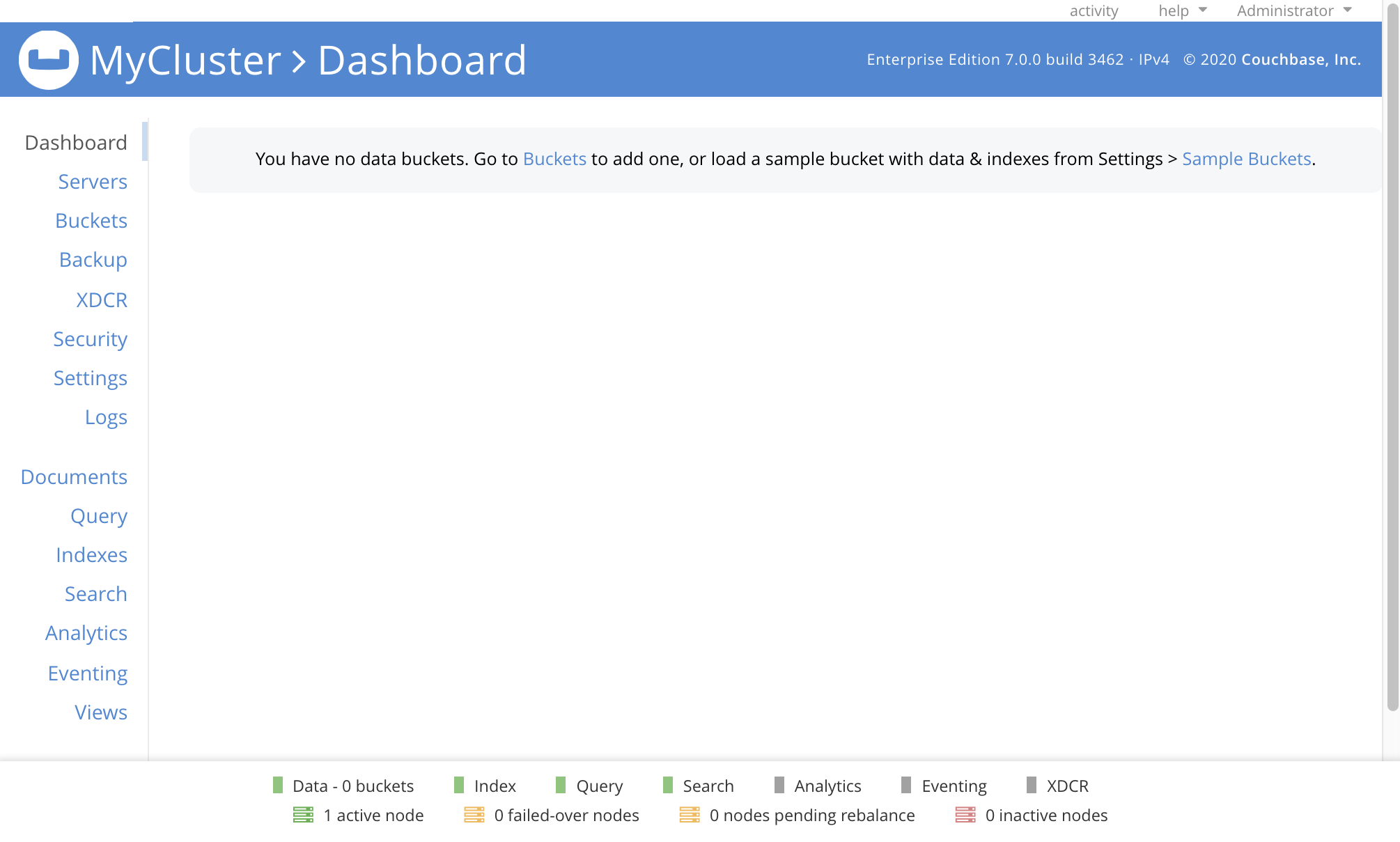 New Cluster Dashboard