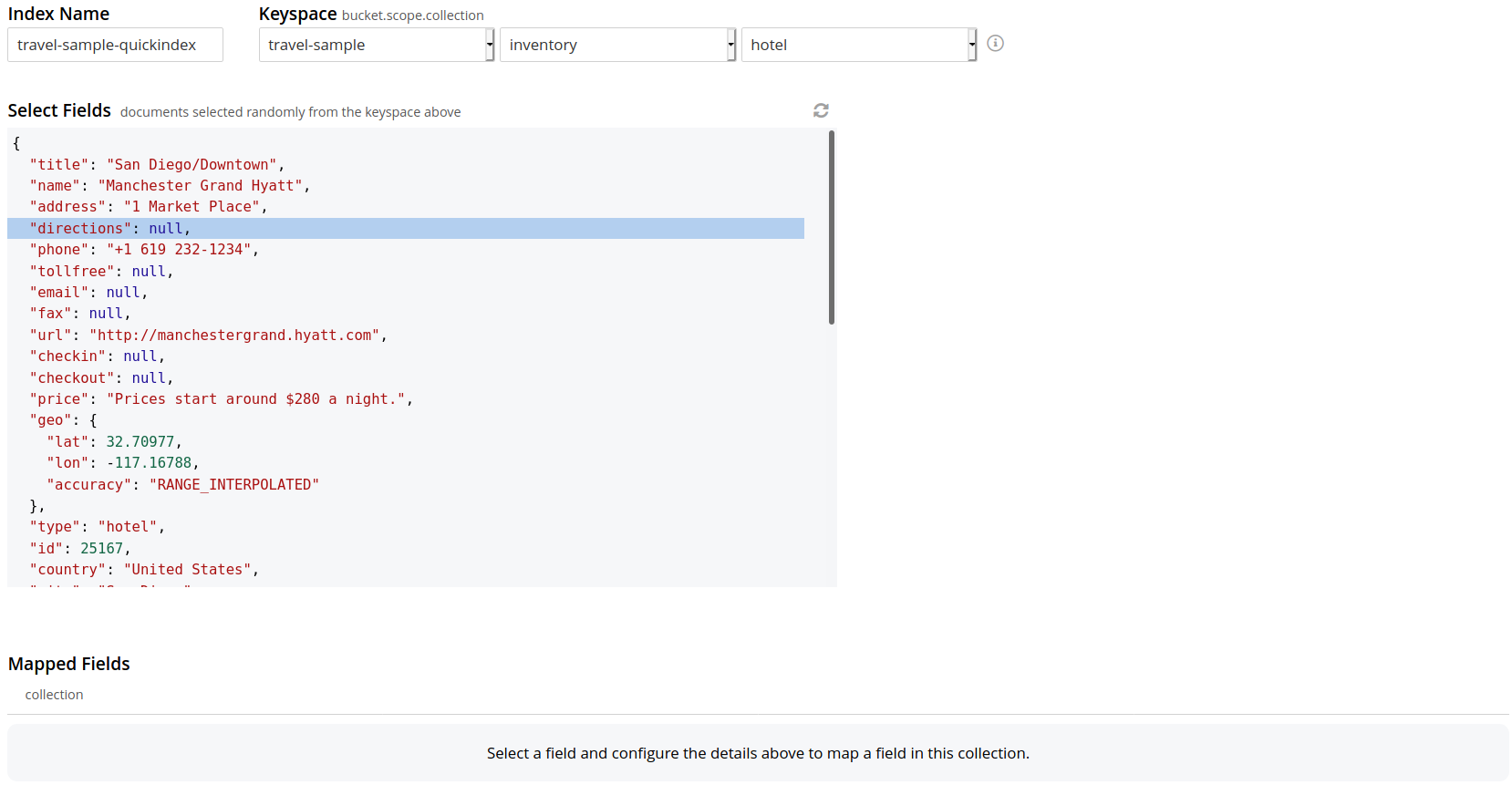 fts quick index json