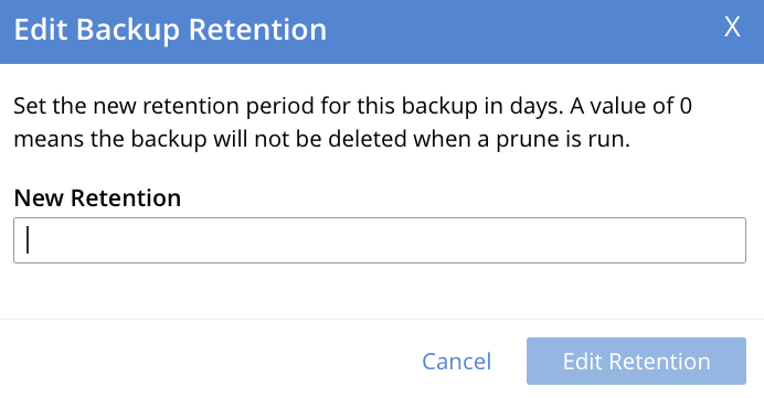 edit backup retention