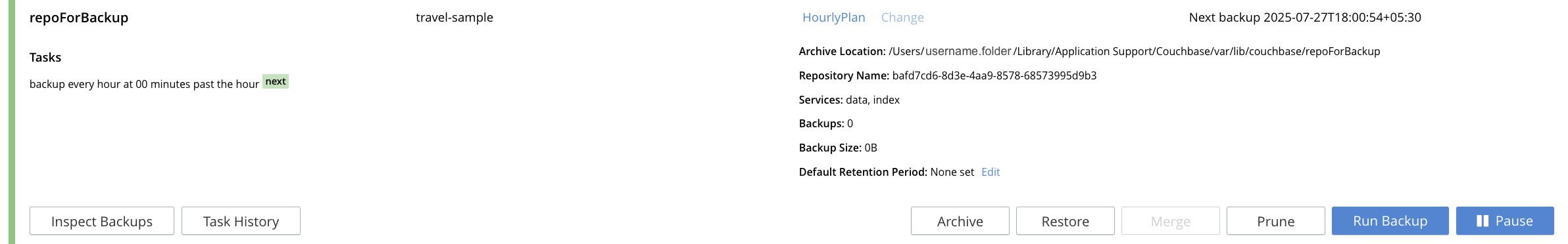 no retention set