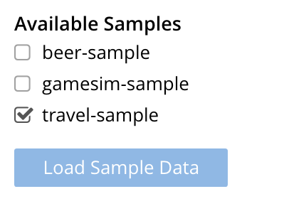 select travel sample bucket