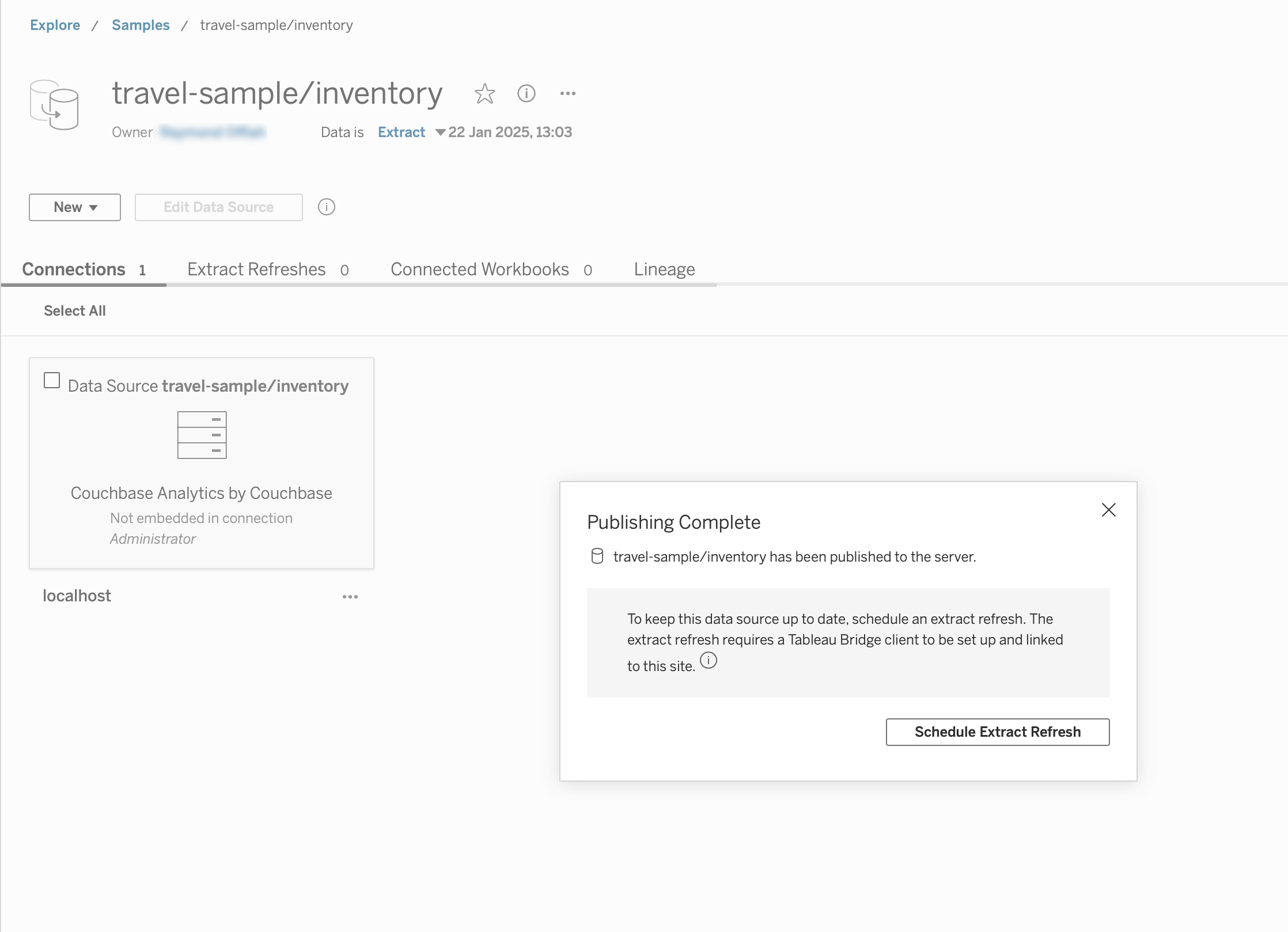 extracted to tableau cloud