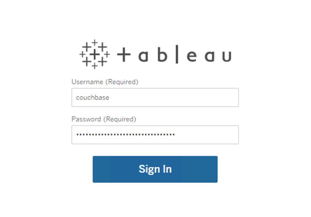 Using the Couchbase Tableau Connector | Couchbase Docs